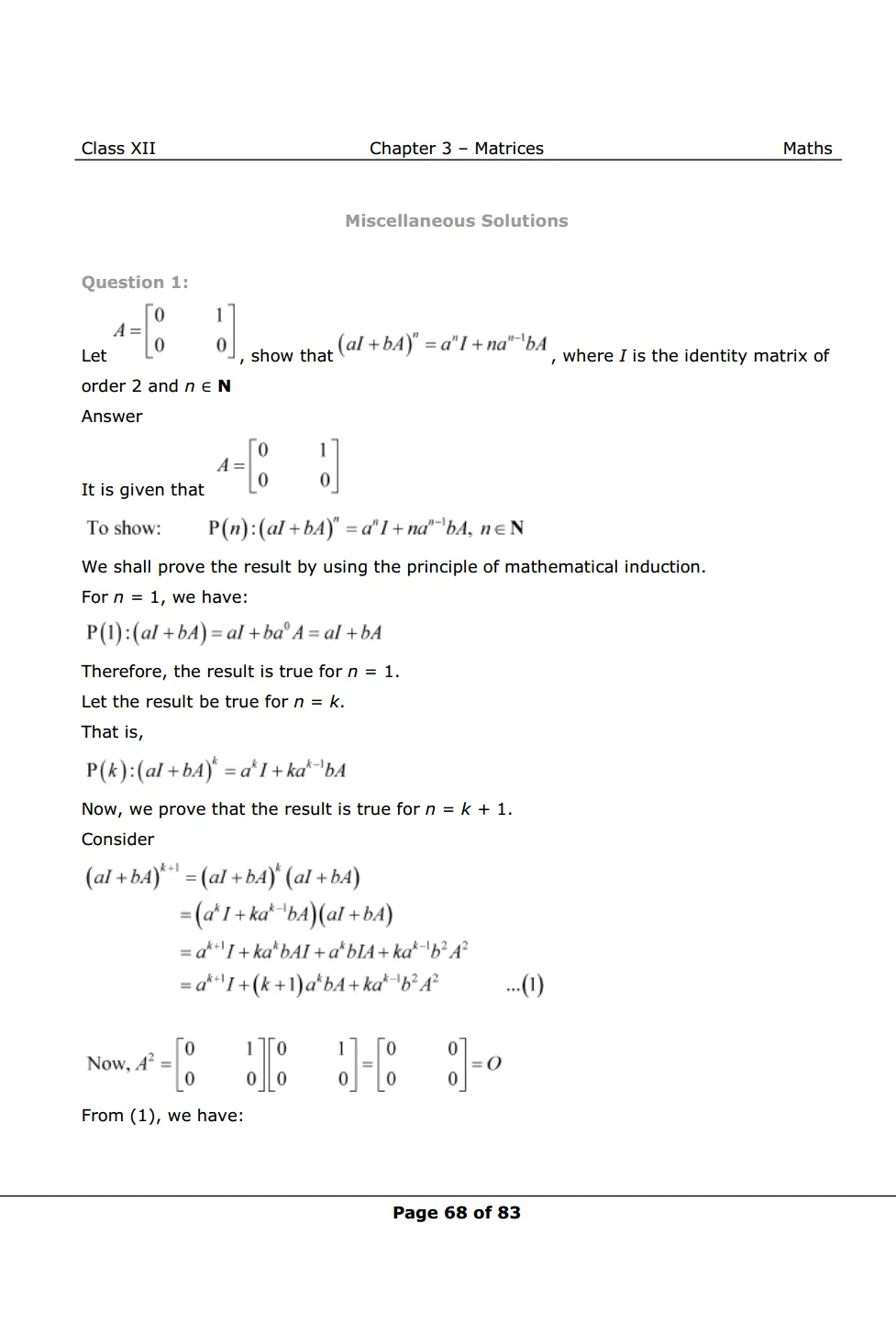 NCERT Solutions For Class 12 Maths Chapter 3 Miscellaneous Exercise Image 1