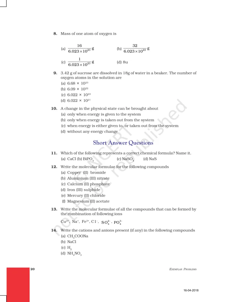 NCERT Exemplar Class 9 Science Chapter 3 Image 2