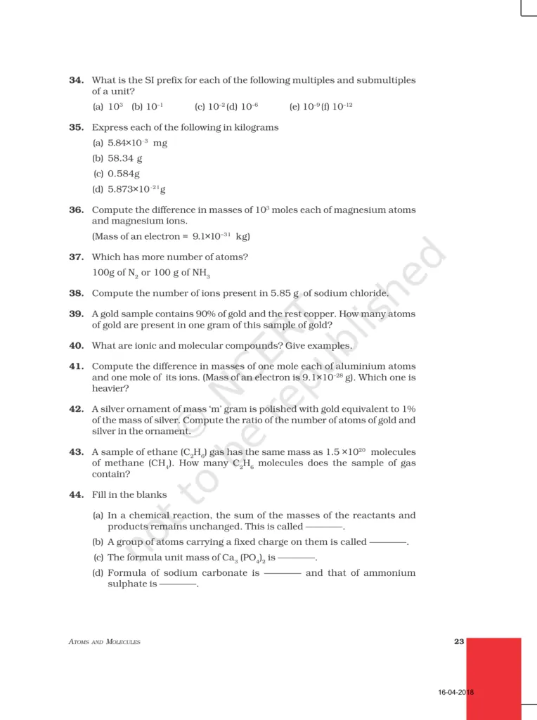 NCERT Exemplar Class 9 Science Chapter 3 Image 5