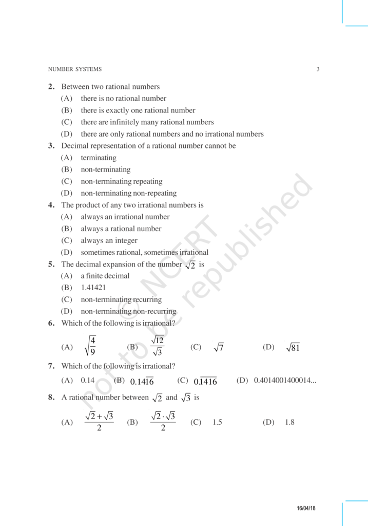 NCERT Exemplar Class 9 Maths Chapter 1 Image 3