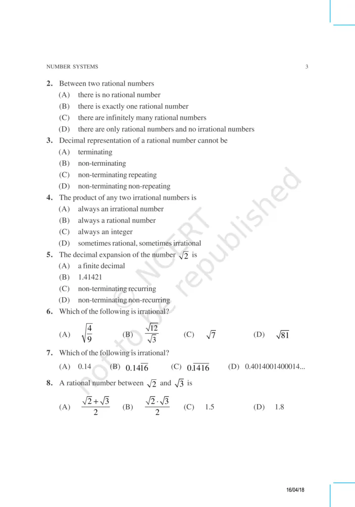 NCERT Exemplar Class 9 Maths Chapter 1 Image 3