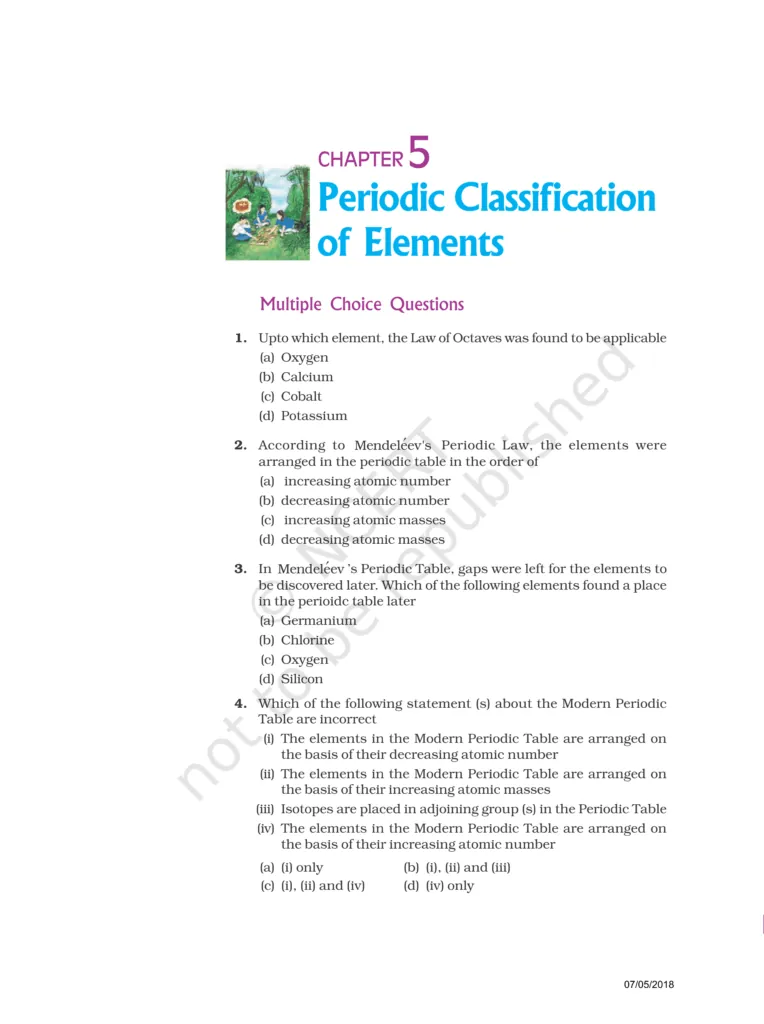 NCERT Exemplar Class 10 Science Chapter 5 Image 1