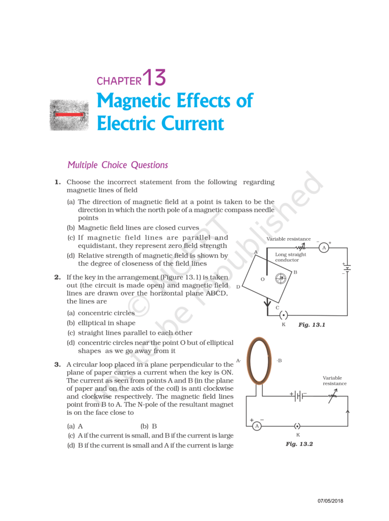 NCERT Exemplar Class 10 Science Chapter 13 Image 1