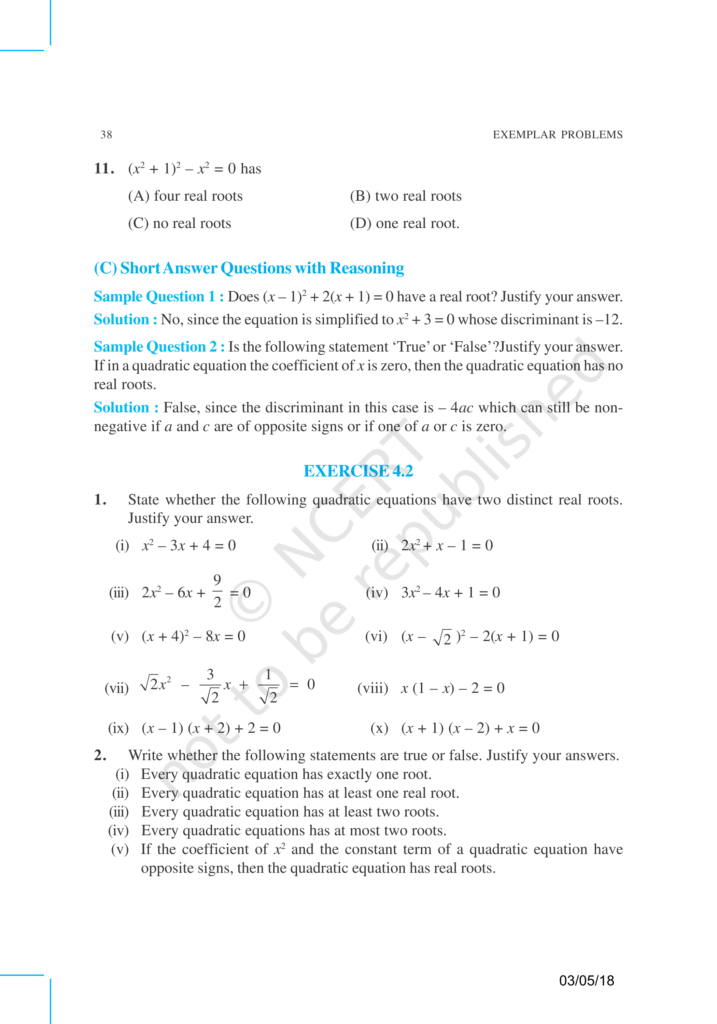 NCERT Exemplar Class 10 Maths Chapter 4 Image 4