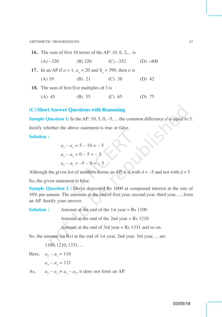 NCERT Exemplar Class 10 Maths Chapter 5 Image 4