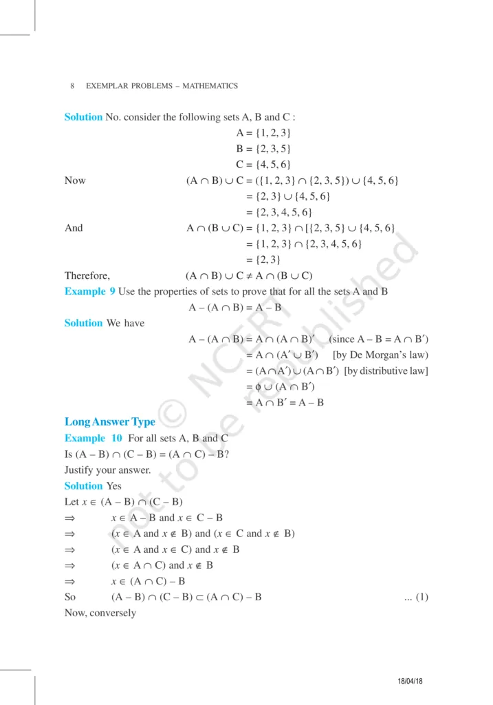 NCERT Exemplar Class 11 Maths Chapter 1 Image 8
