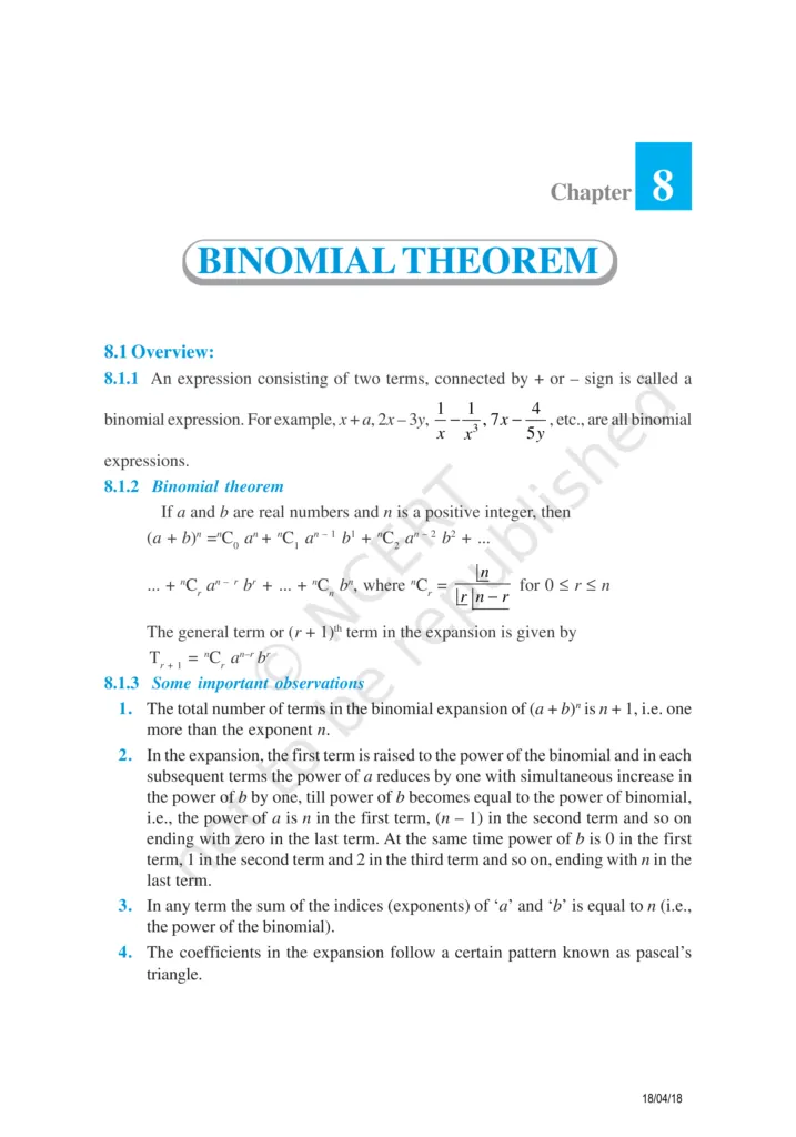 NCERT Exemplar Class 11 Maths Chapter 8 Image 1