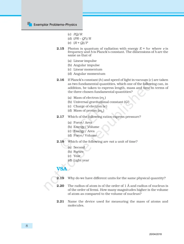 NCERT Exemplar Class 11 Physics Chapter 2 Image 4