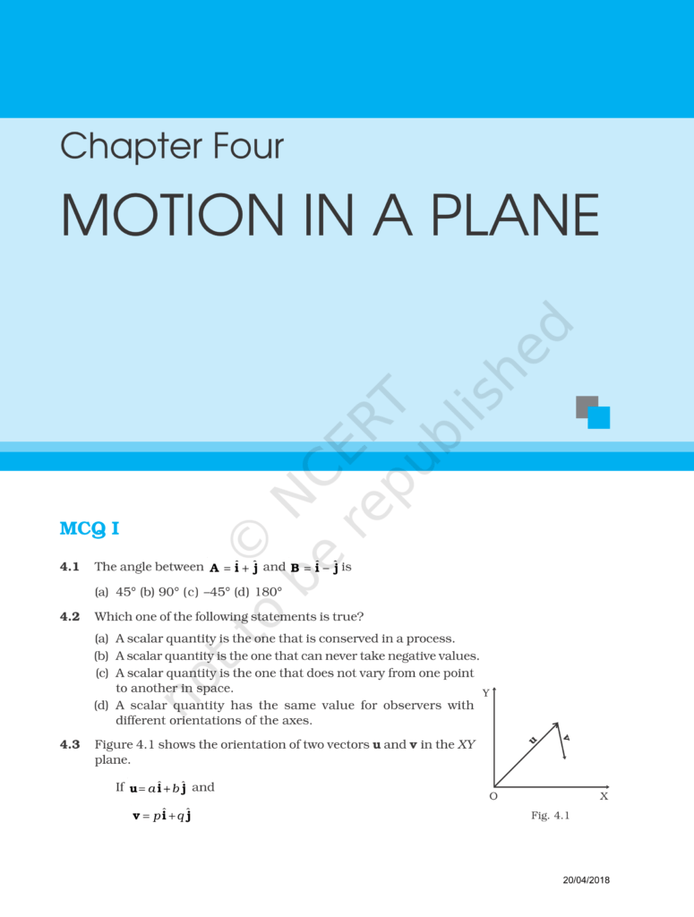 NCERT Exemplar Class 11 Physics Chapter 4 Image 1