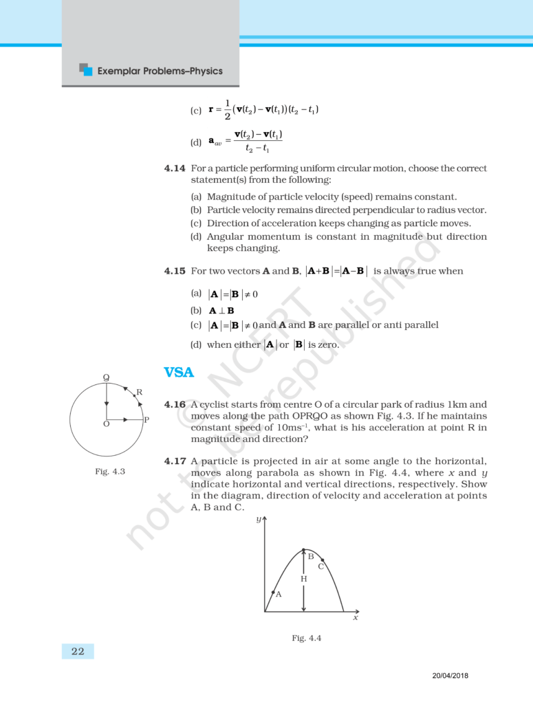 NCERT Exemplar Class 11 Physics Chapter 4 Image 4