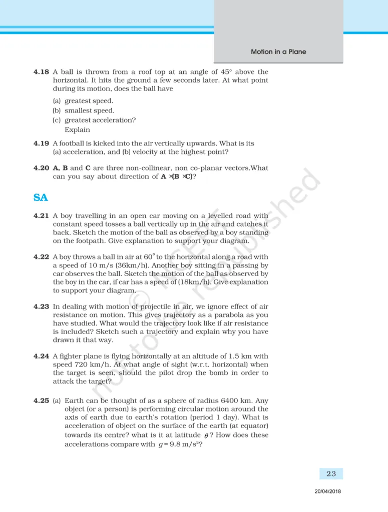 NCERT Exemplar Class 11 Physics Chapter 4 Image 5