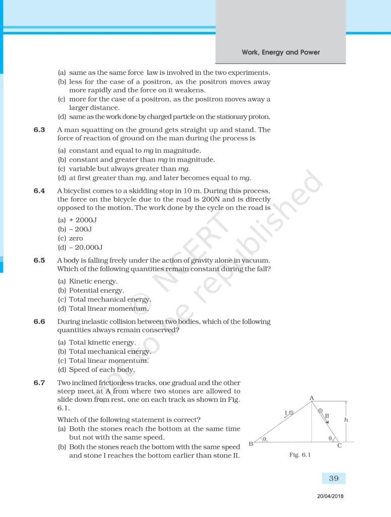 NCERT Exemplar Class 11 Physics Chapter 6 Image 2