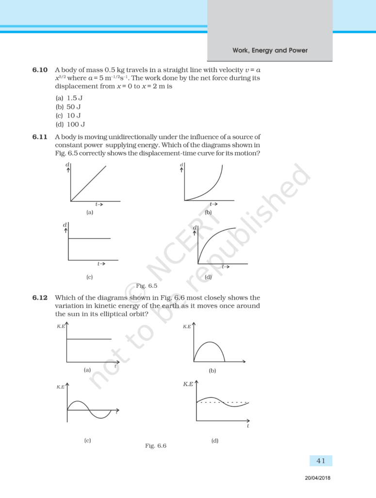 NCERT Exemplar Class 11 Physics Chapter 6 Image 4