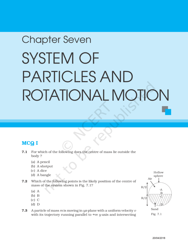 NCERT Exemplar Class 11 Physics Chapter 7 Image 1