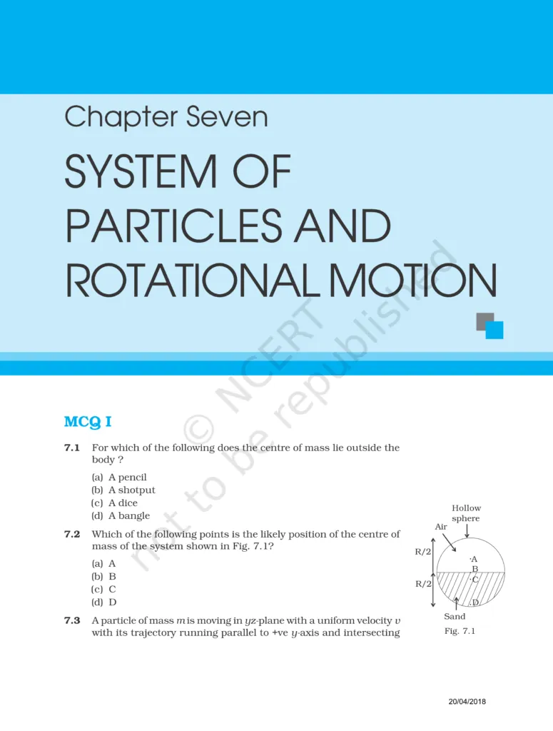 NCERT Exemplar Class 11 Physics Chapter 7 Image 1