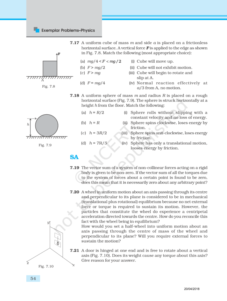 NCERT Exemplar Class 11 Physics Chapter 7 Image 5