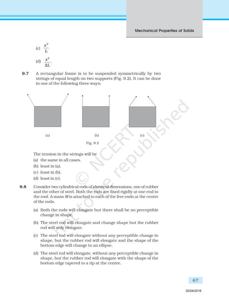 NCERT Exemplar Class 11 Physics Chapter 9 Image 3