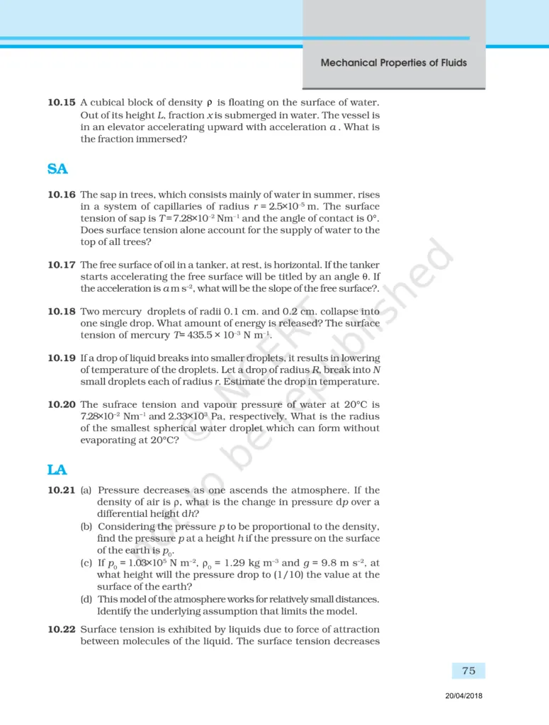 NCERT Exemplar Class 11 Physics Chapter 10 Image 4