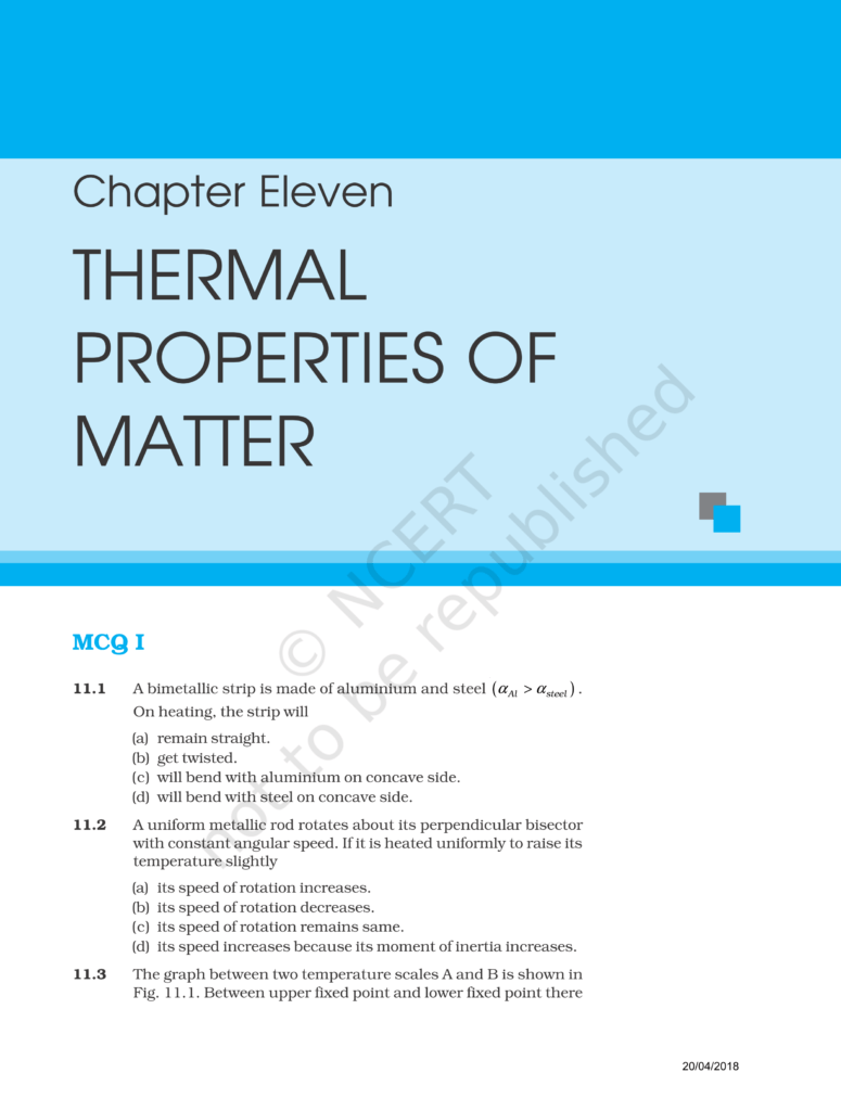 NCERT Exemplar Class 11 Physics Chapter 11 Image 1