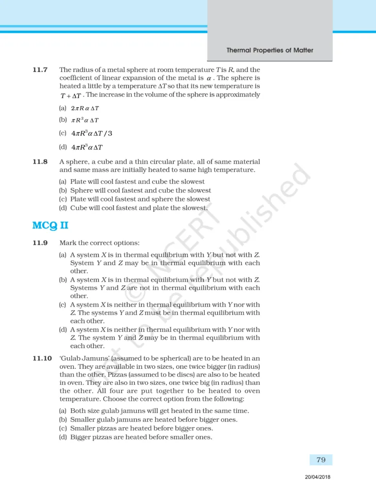NCERT Exemplar Class 11 Physics Chapter 11 Image 2