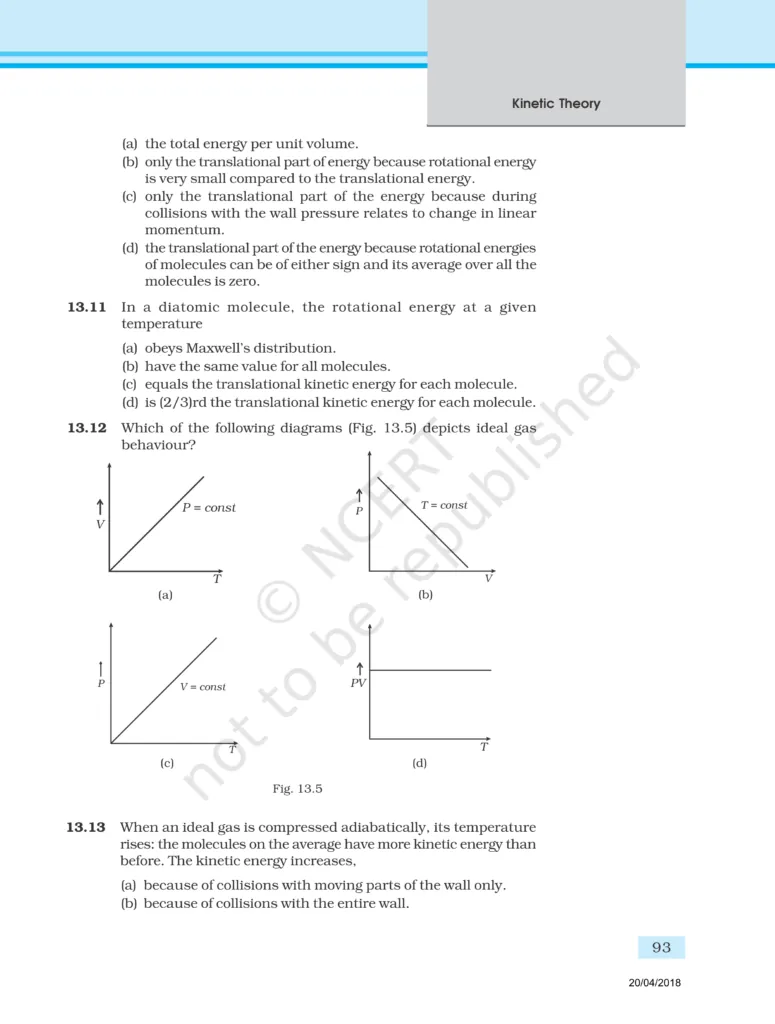 NCERT Exemplar Class 11 Physics Chapter 13 Image 4