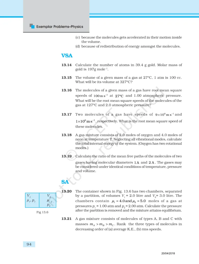 NCERT Exemplar Class 11 Physics Chapter 13 Image 5
