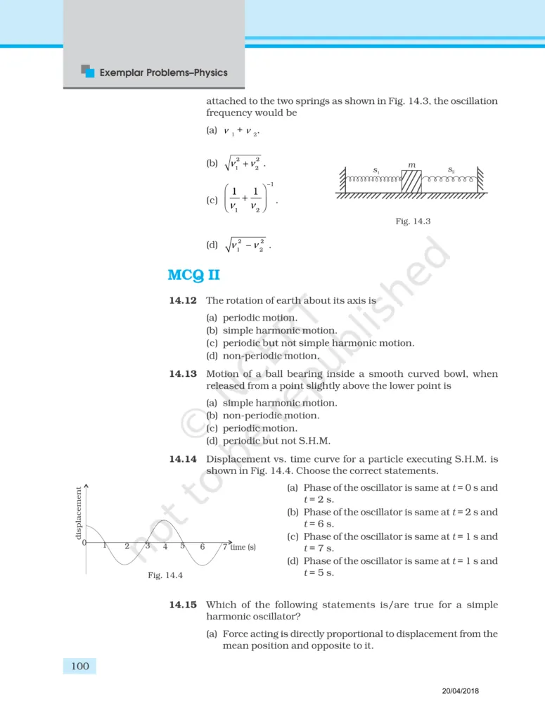 NCERT Exemplar Class 11 Physics Chapter 14 Image 4