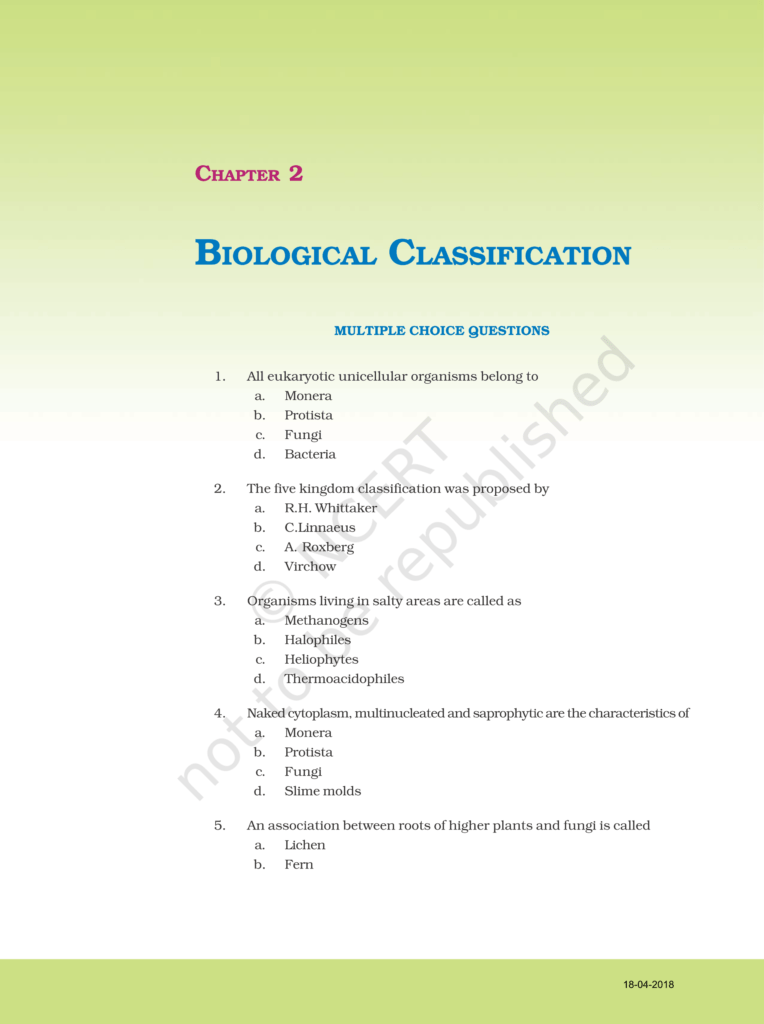 NCERT Exemplar Class 11 Biology Chapter 2 Image 1 
