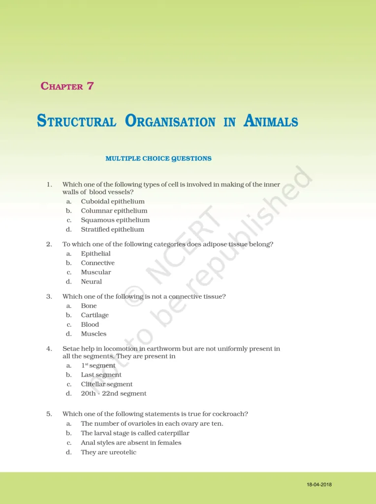 NCERT Exemplar Class 11 Biology Chapter 7 Image 1