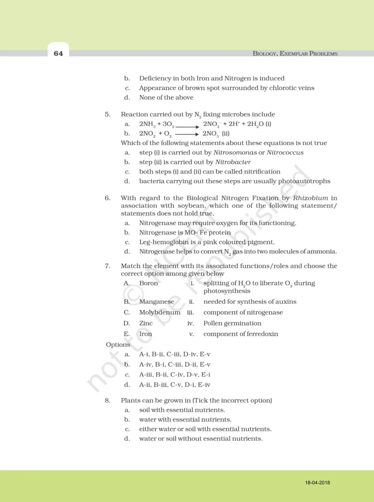 NCERT Exemplar Class 11 Biology Chapter 12 Image 2