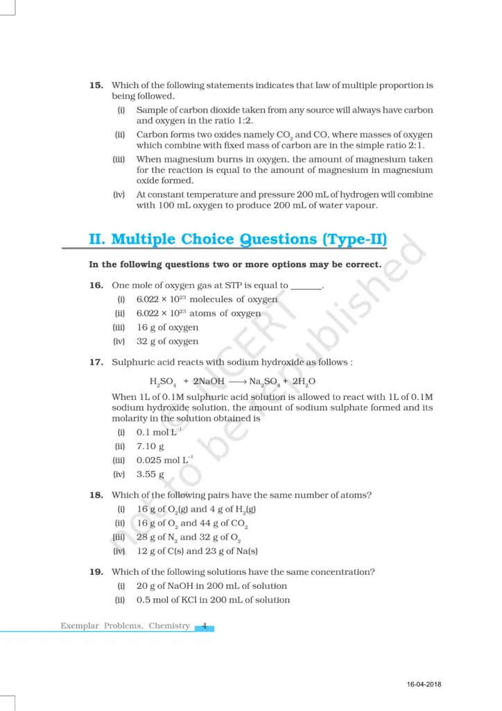 NCERT Exemplar Class 11 Chemistry Chapter 1 Image 4