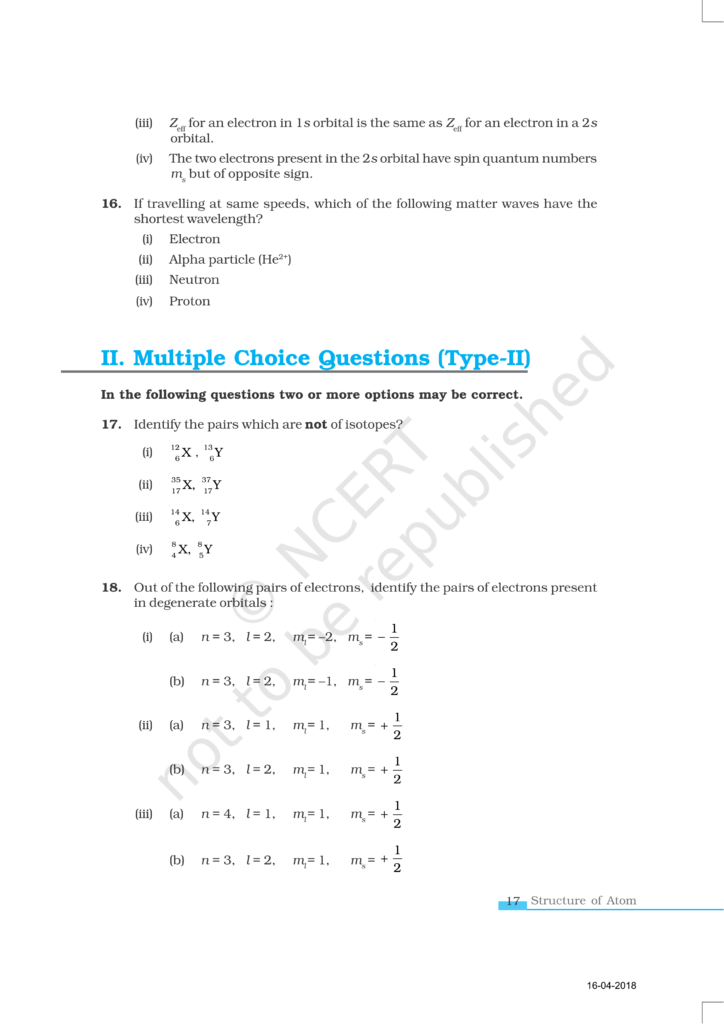 NCERT Exemplar Class 11 Chemistry Chapter 2 Image 4