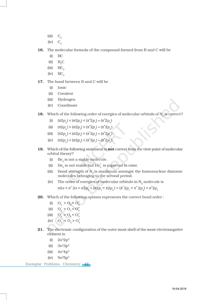 NCERT Exemplar Class 11 Chemistry Chapter 4 Image 4