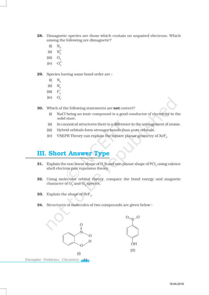NCERT Exemplar Class 11 Chemistry Chapter 4 Image 6