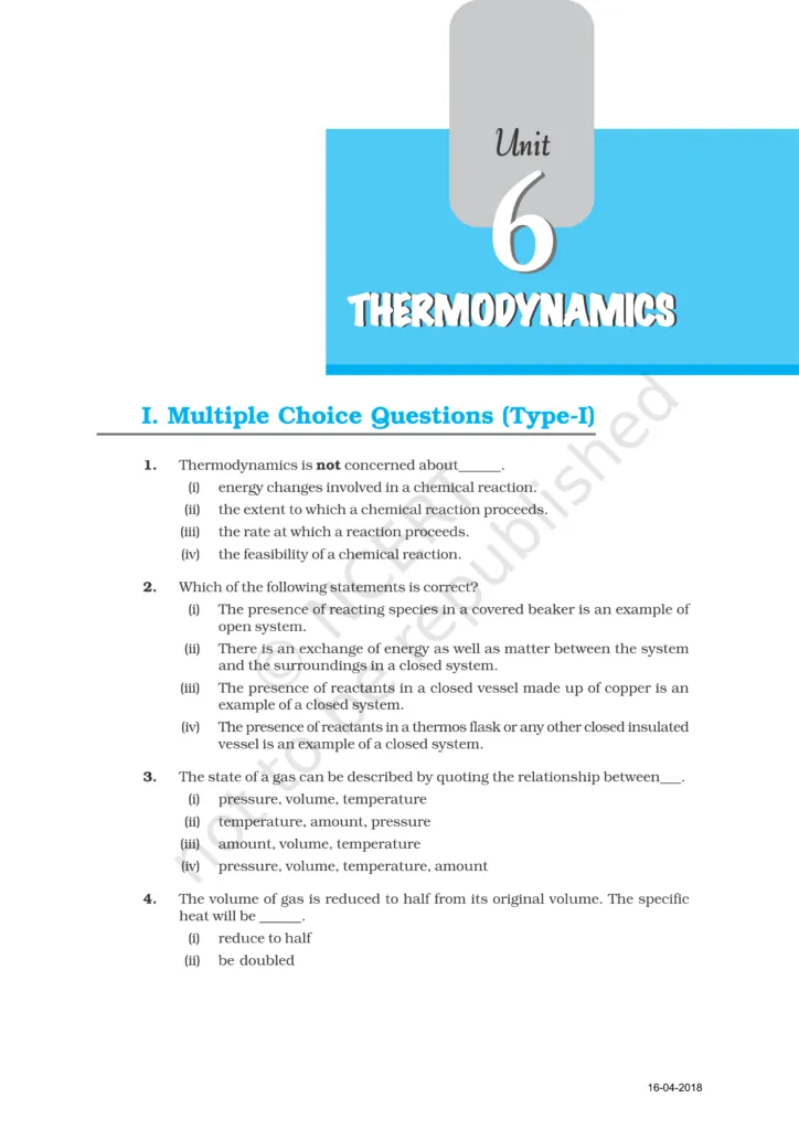 NCERT Exemplar Class 11 Chemistry Chapter 6 image 1