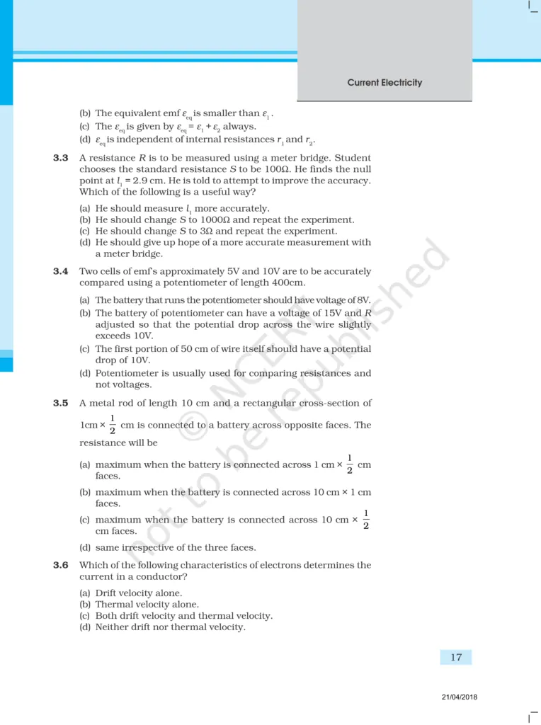 NCERT Exemplar Class 12 Physics Chapter 3 Image 2