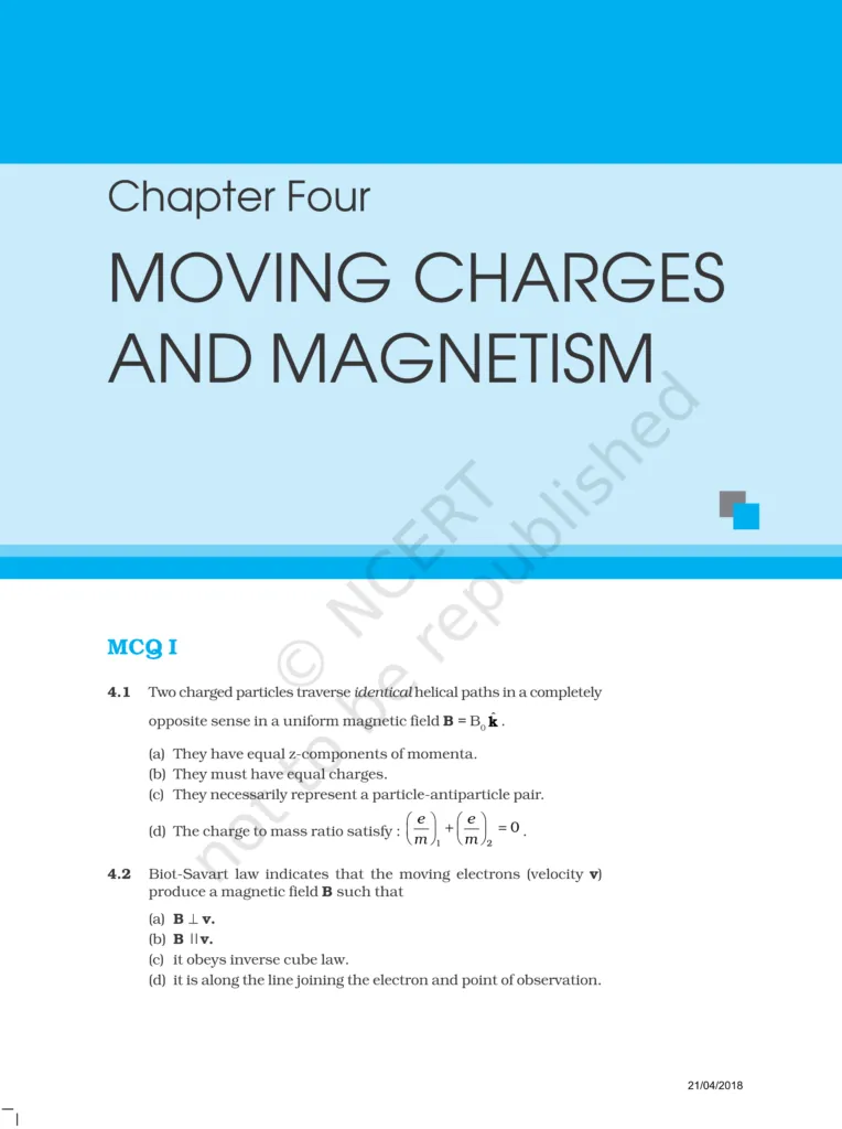 NCERT Exemplar Class 12 Physics Chapter 4 Image 1