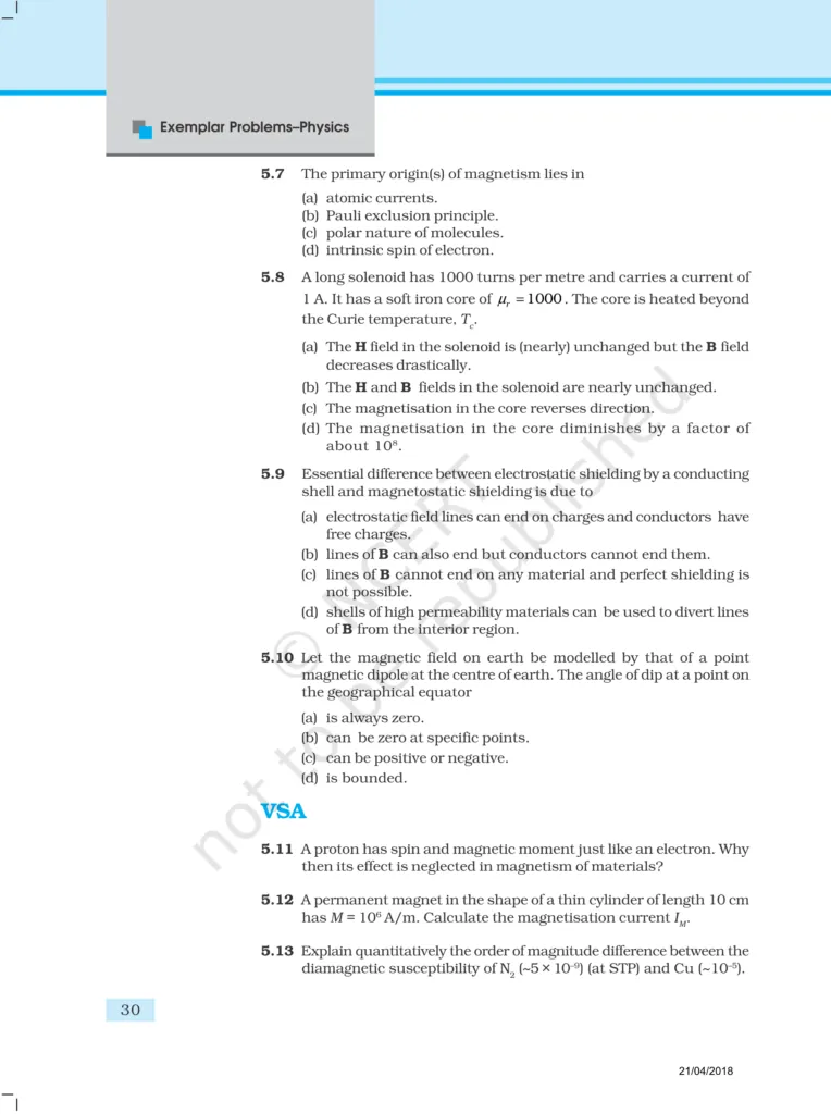 NCERT Exemplar Class 12 Physics Chapter 5 Image 3