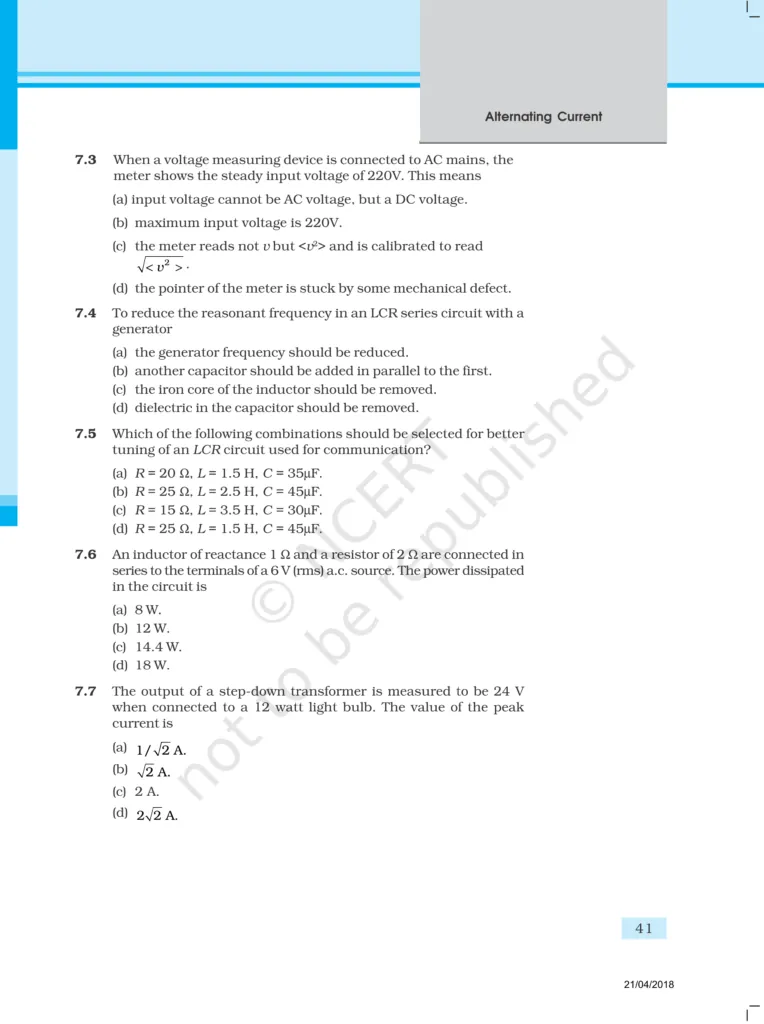 NCERT Exemplar Class 12 Physics Chapter 7 Image 2