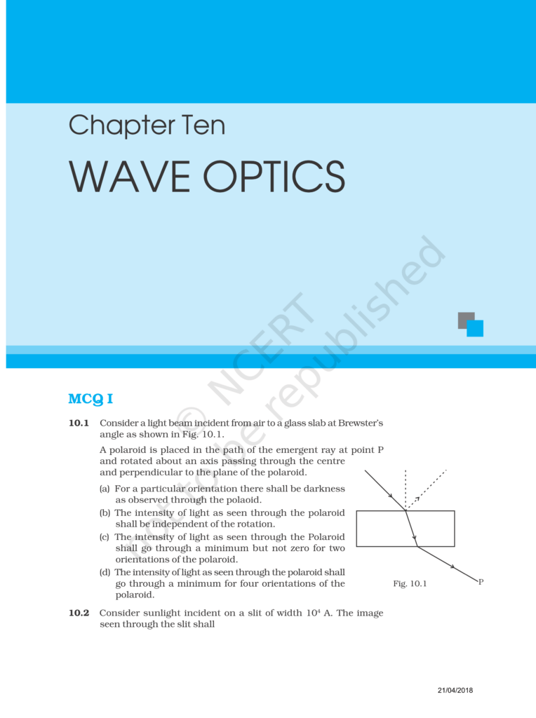 NCERT Exemplar Class 12 Physics Chapter 10 Image 1