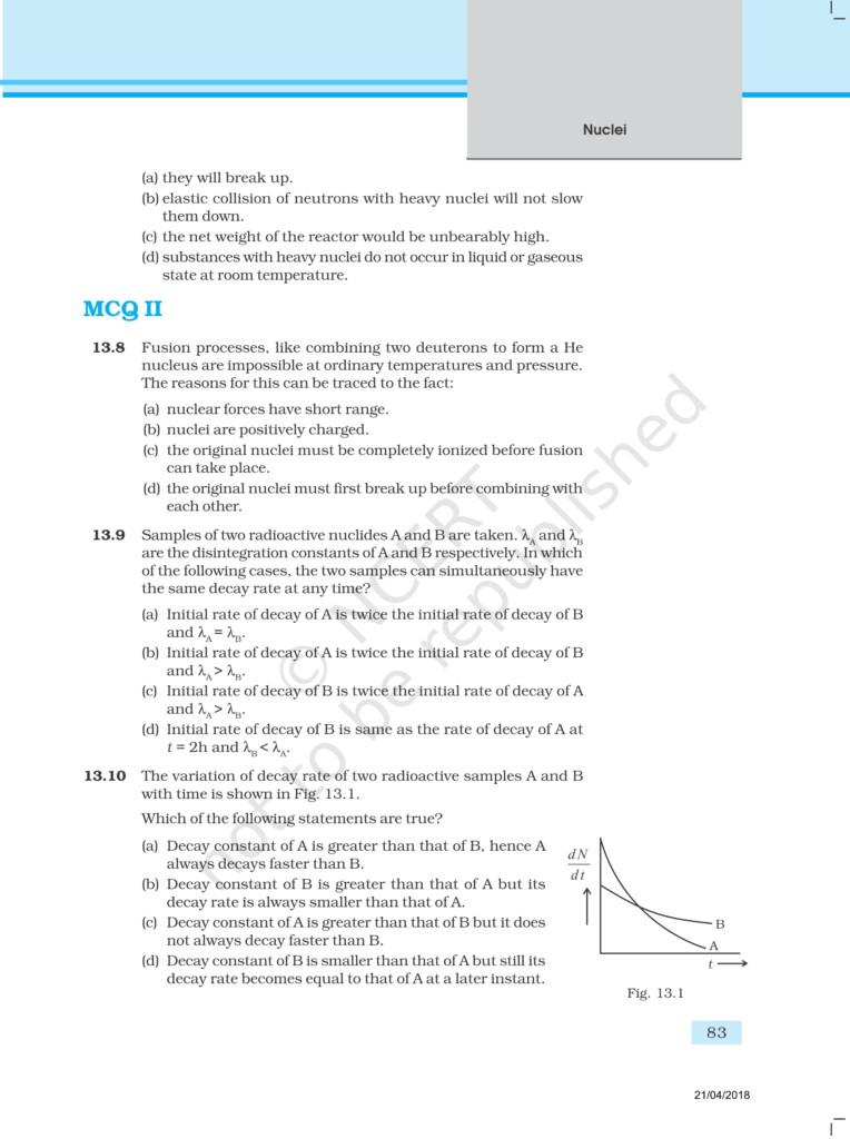 NCERT Exemplar Class 12 Physics Chapter 13 Image 3