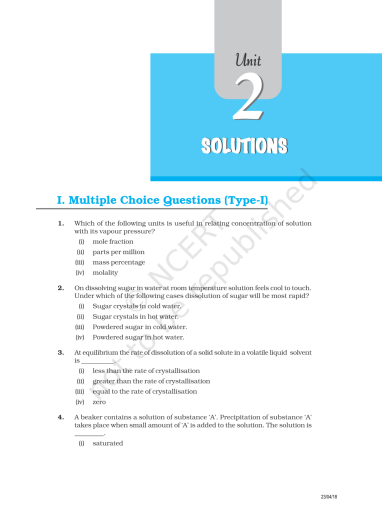 NCERT Exemplar Class 12 Chemistry Chapter 2 Image 1