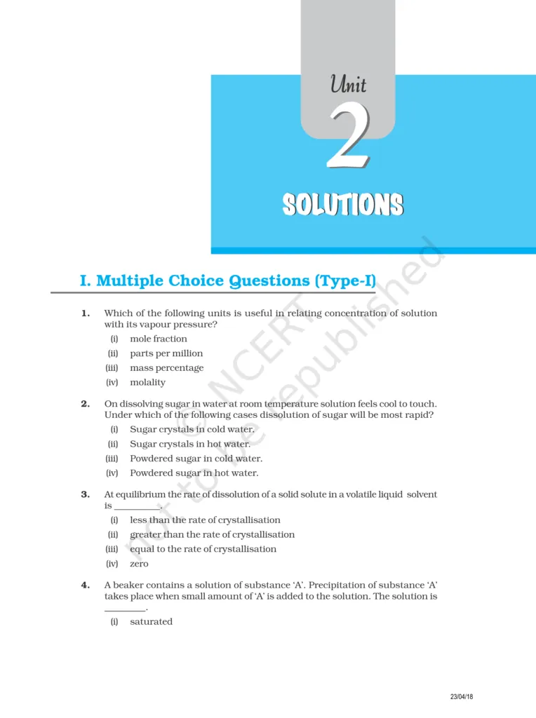 NCERT Exemplar Class 12 Chemistry Chapter 2 Image 1