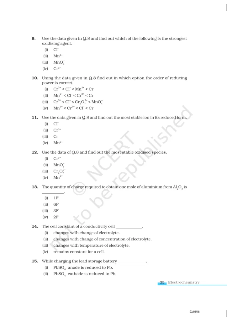 NCERT Exemplar Class 12 Chemistry Chapter 3 Image 3
