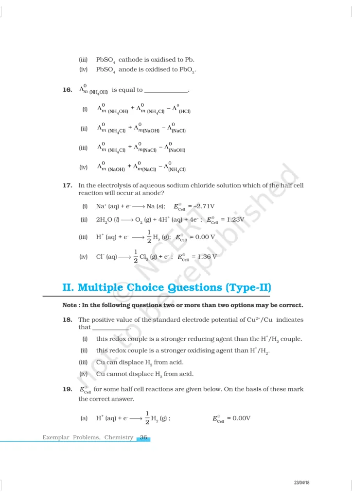 NCERT Exemplar Class 12 Chemistry Chapter 3 Image 4