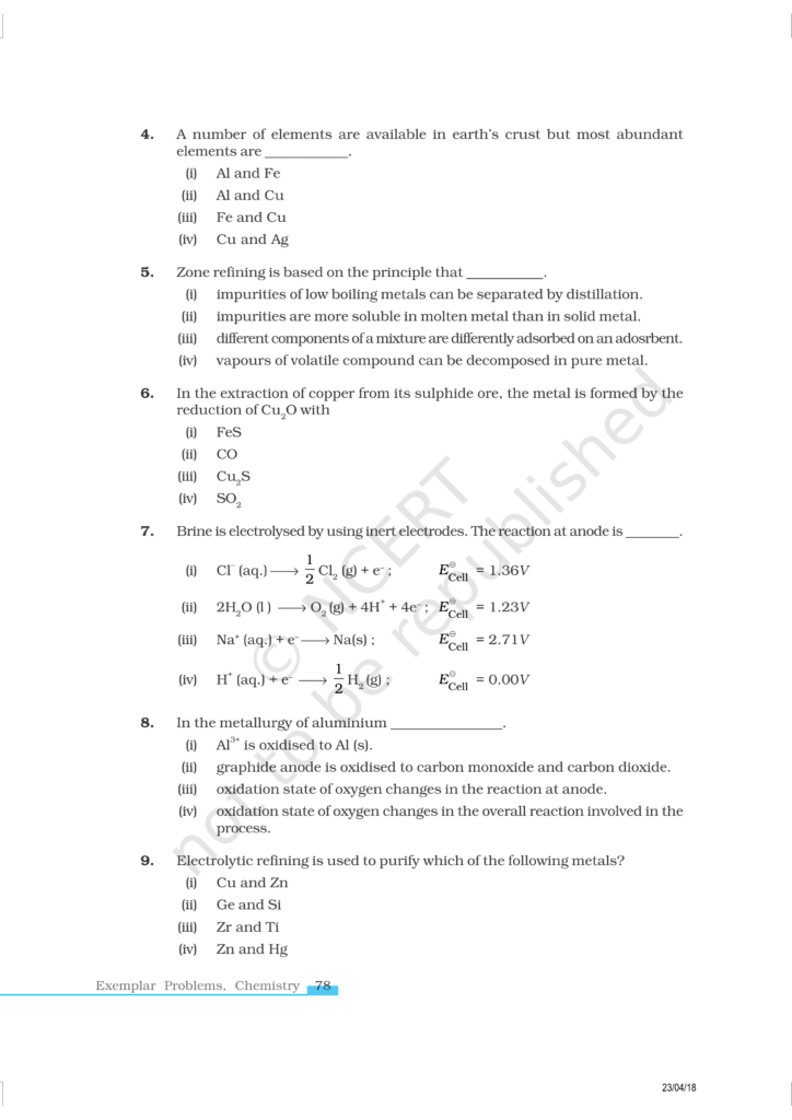 NCERT Exemplar Class 12 Chemistry Chapter 6 Image 2