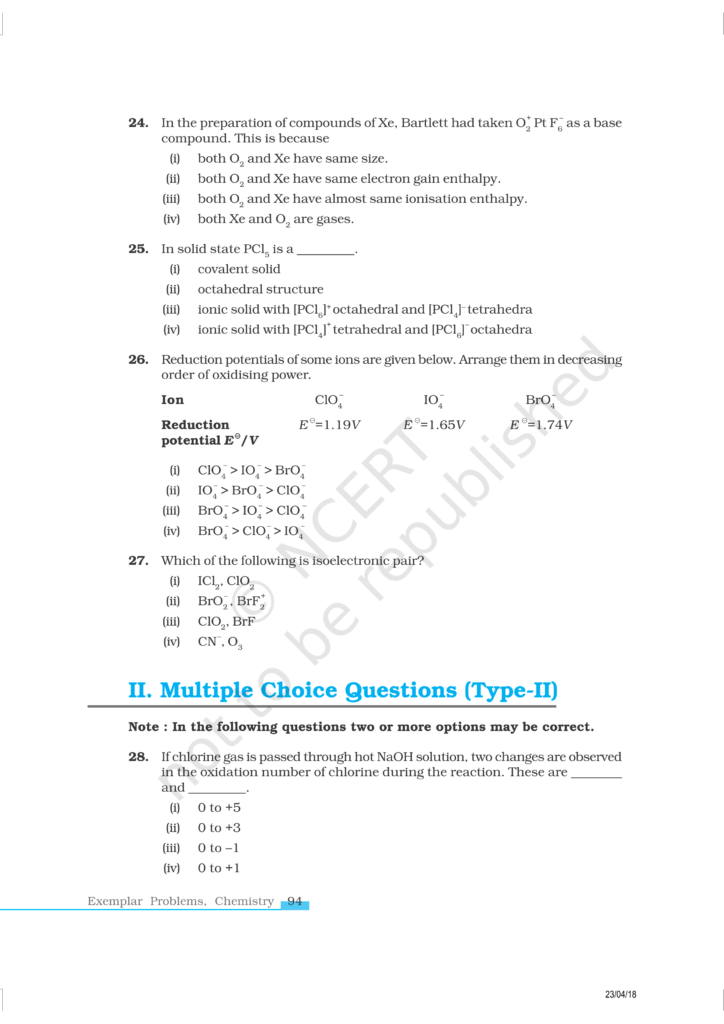 NCERT Exemplar Class 12 Chemistry Chapter 7 Image 5
