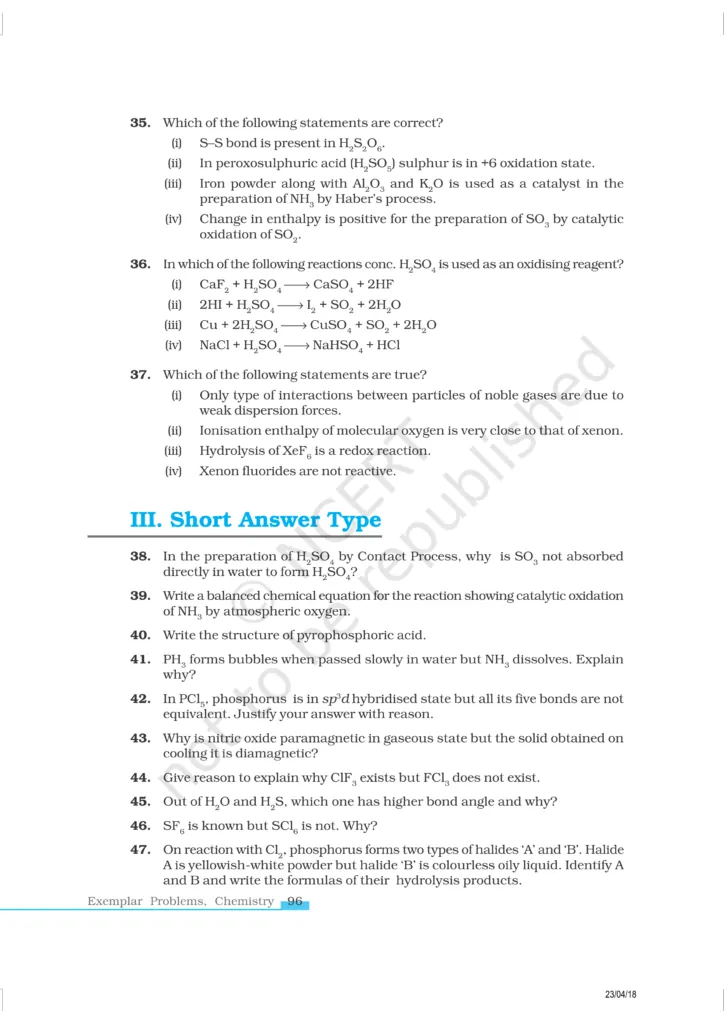 NCERT Exemplar Class 12 Chemistry Chapter 7 Image 7