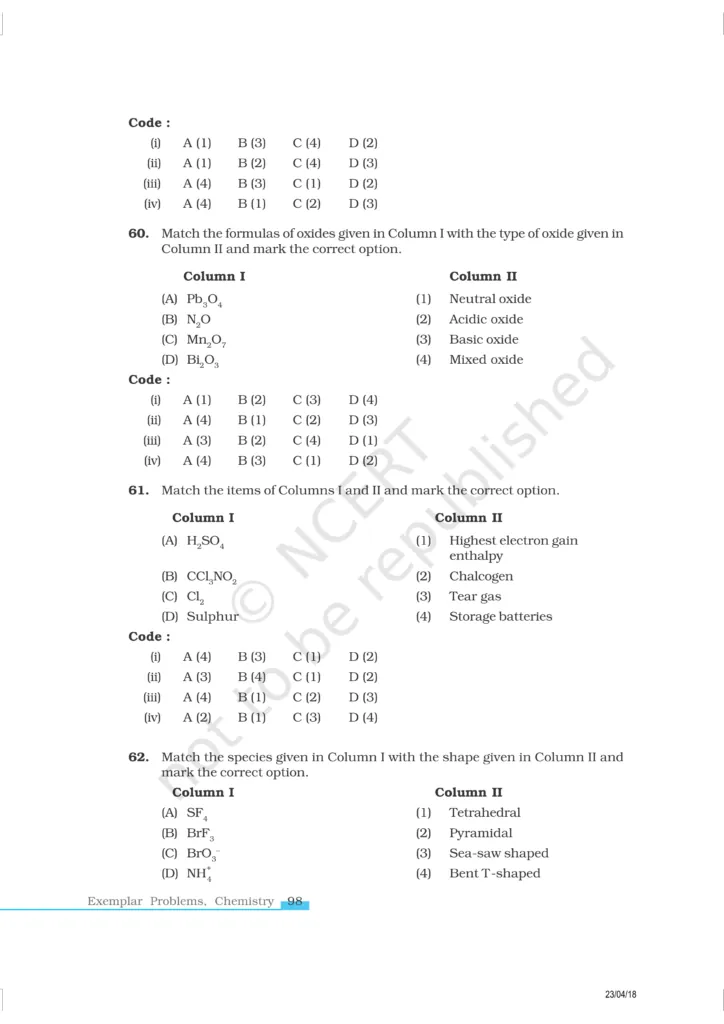 NCERT Exemplar Class 12 Chemistry Chapter 7 Image 9