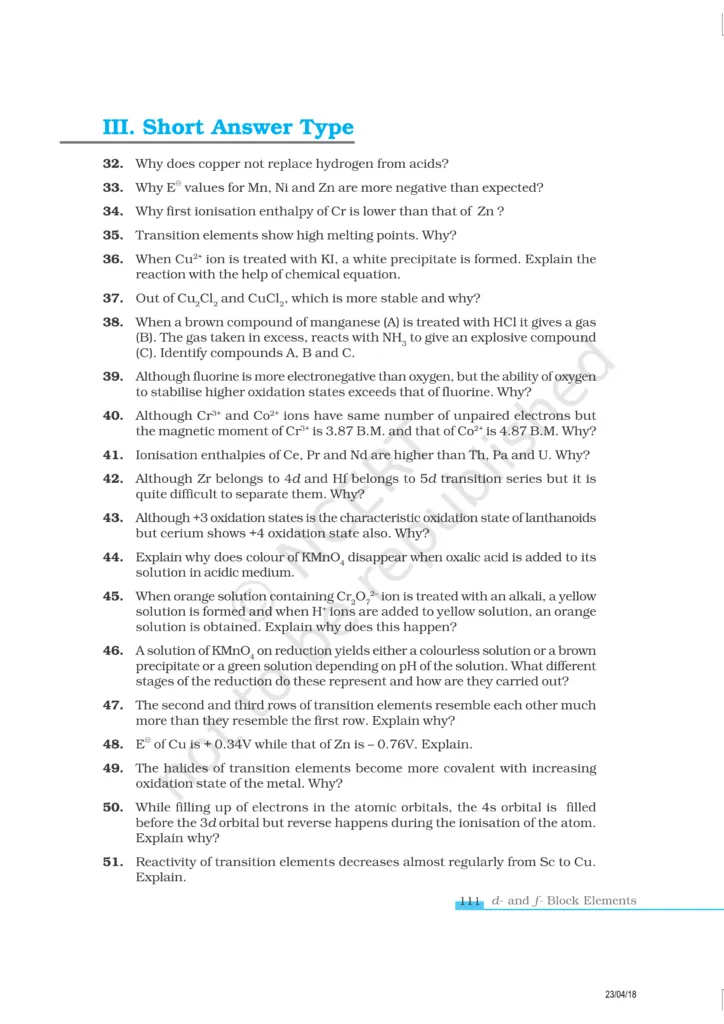 NCERT Exemplar Class 12 Chemistry Chapter 8 Image 7